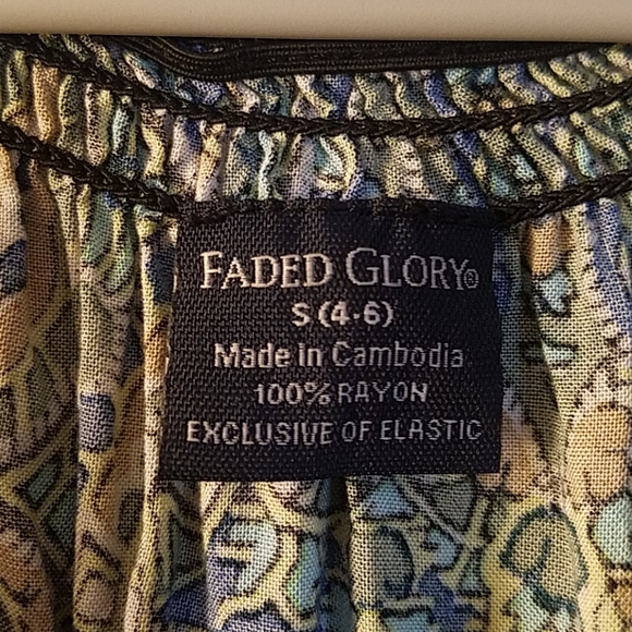 Print dress with elastic waist - Picture 2 of 5